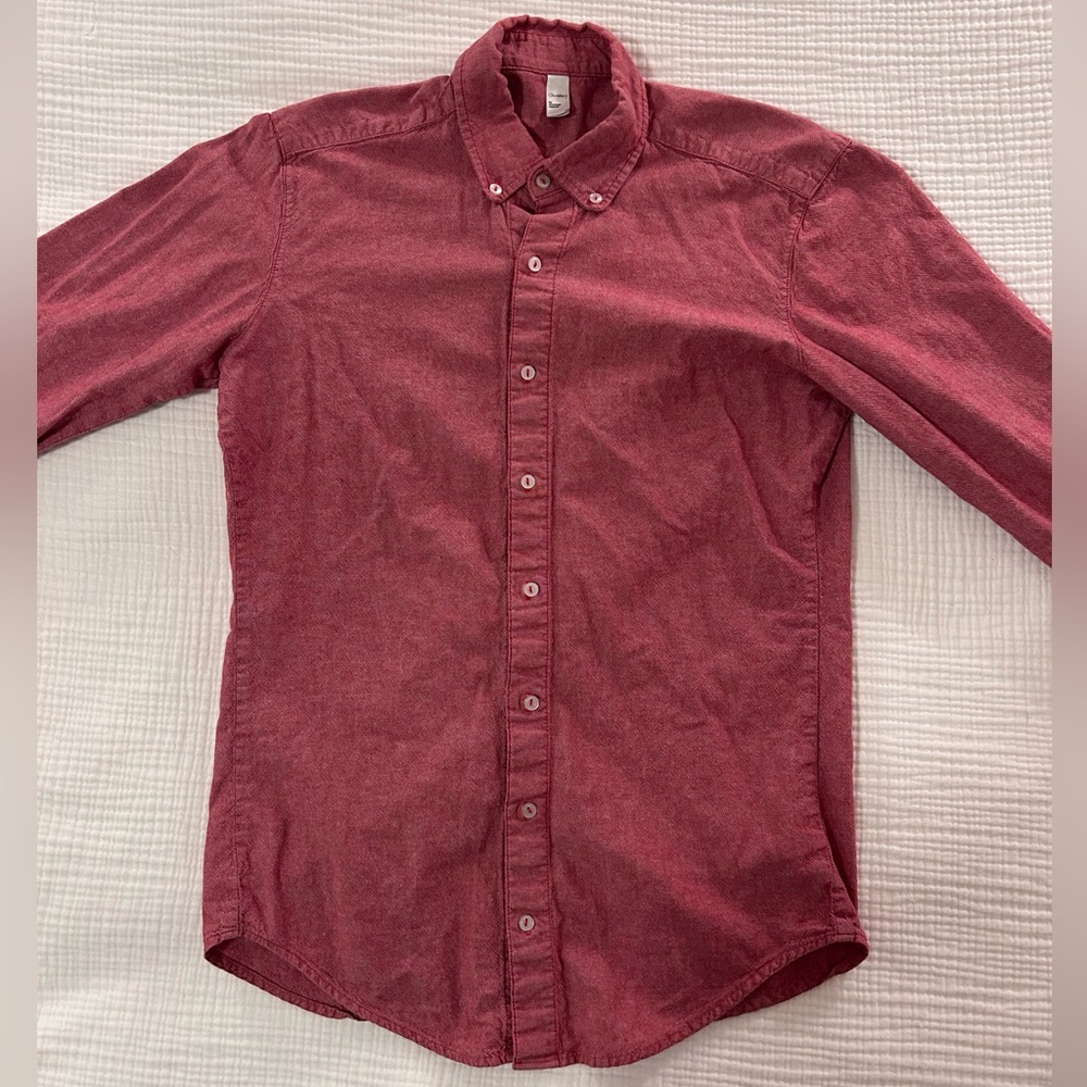 American Apparel (OG) Chambray Men’s Shirt, Red, Size Small